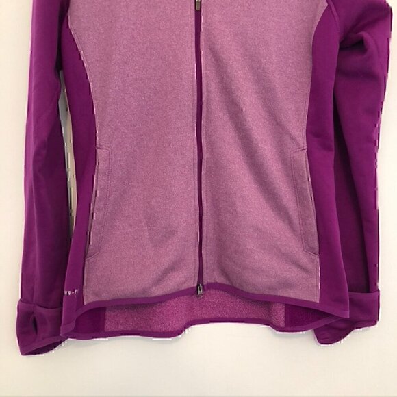 NIKE RUNNING Therma Fit Purple Colorblock Fleece Line Full Zip Sweatshirt Jacket - Picture 3 of 11